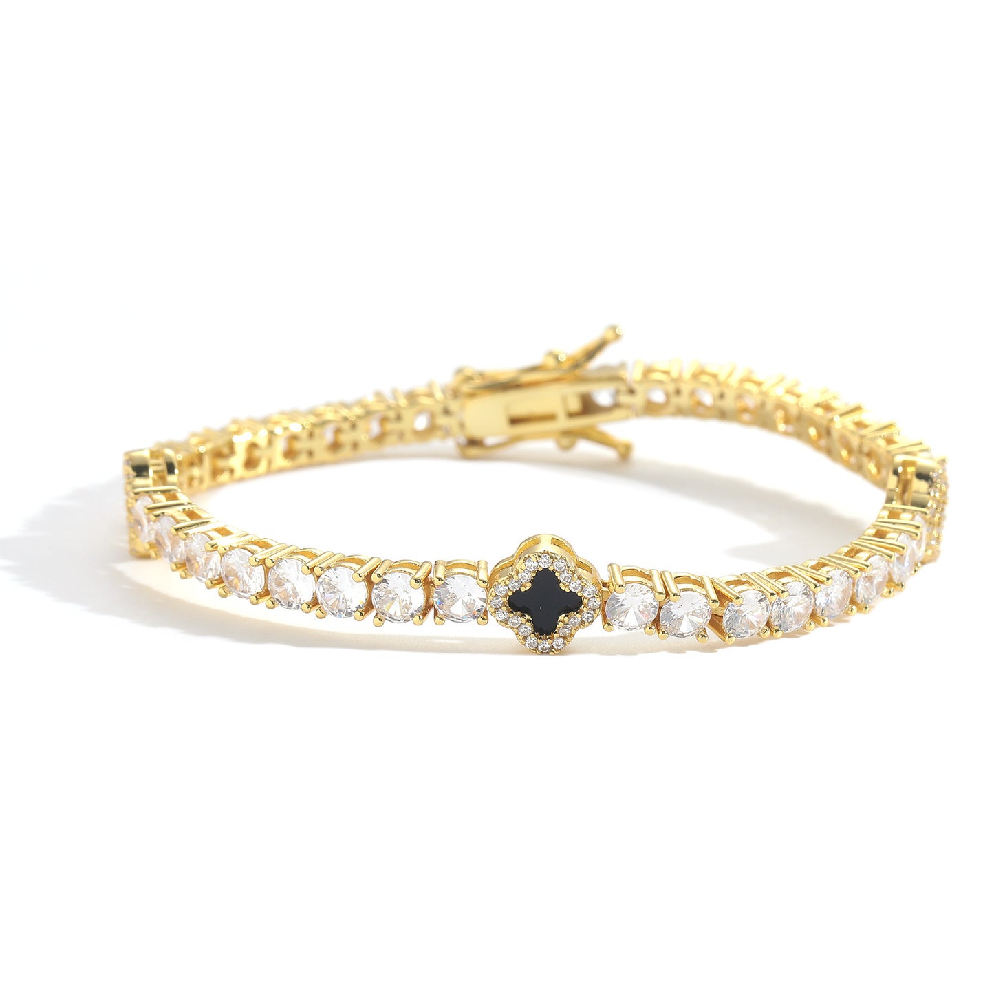 Four-Leaf Clover Chain Bracelet