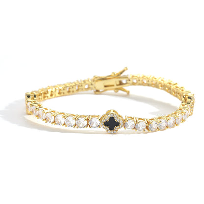 Four-Leaf Clover Chain Bracelet