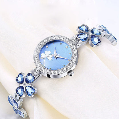 Four Leaf Clover Diamond Women Bracelet Watch