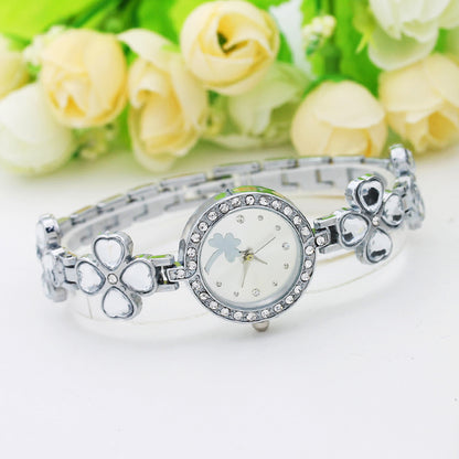 Four Leaf Clover Diamond Women Bracelet Watch