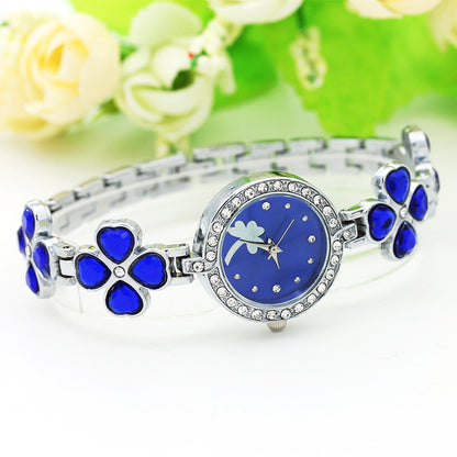 Four Leaf Clover Diamond Women Bracelet Watch