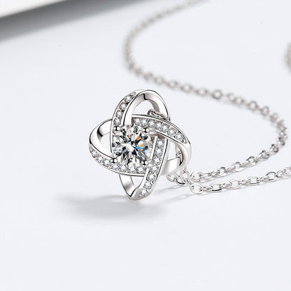 Four-leaf clover necklace pendant