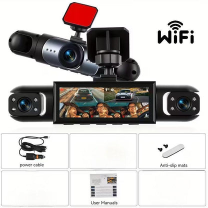 Four Lens WiFi Car DVR with 360 Monitoring