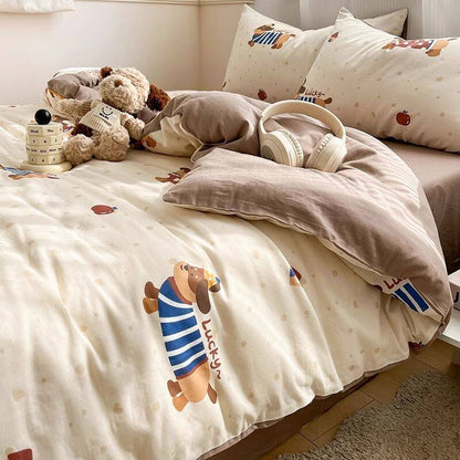 Four-piece bed set