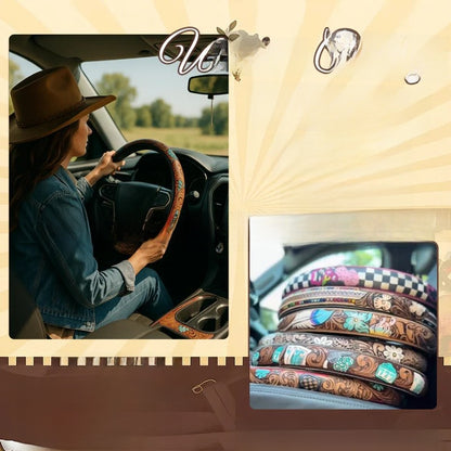 Four-Season Universal Steering Wheel Cover High-End Style Without Inner Ring Anti-Slip Breathable Steering Wheel Cover