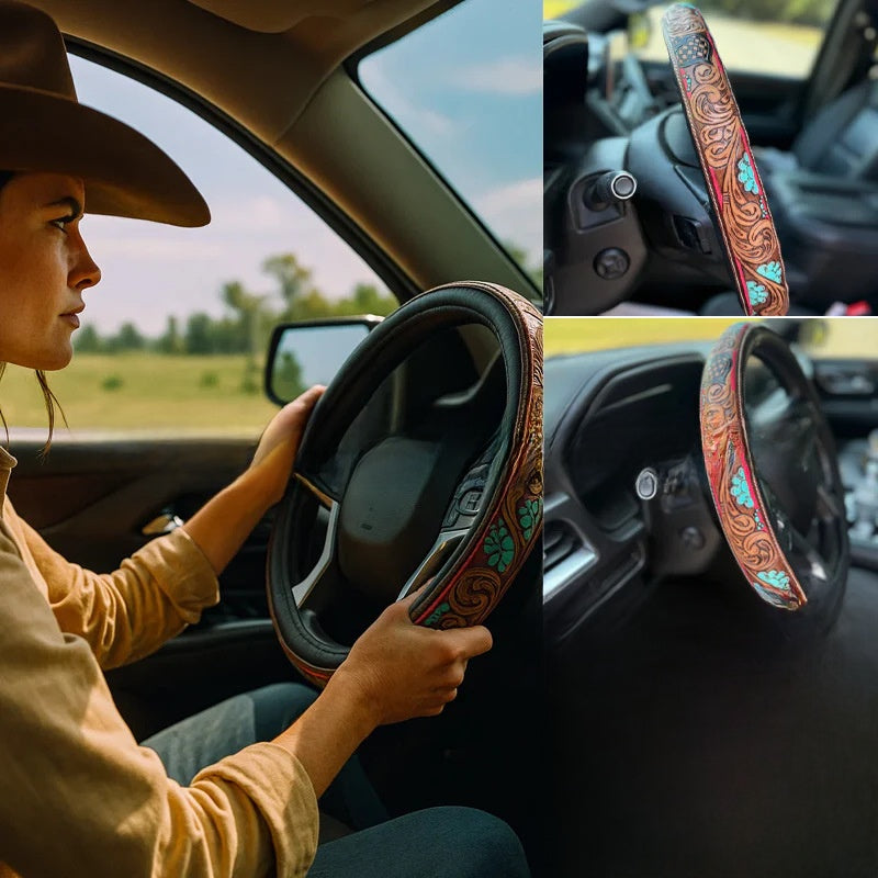 Four-Season Universal Steering Wheel Cover High-End Style Without Inner Ring Anti-Slip Breathable Steering Wheel Cover