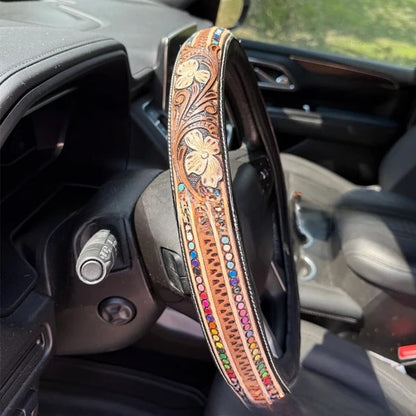 Four-Season Universal Steering Wheel Cover High-End Style Without Inner Ring Anti-Slip Breathable Steering Wheel Cover