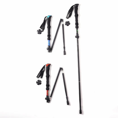Four-Section Telescopic Aluminum Hiking Pole