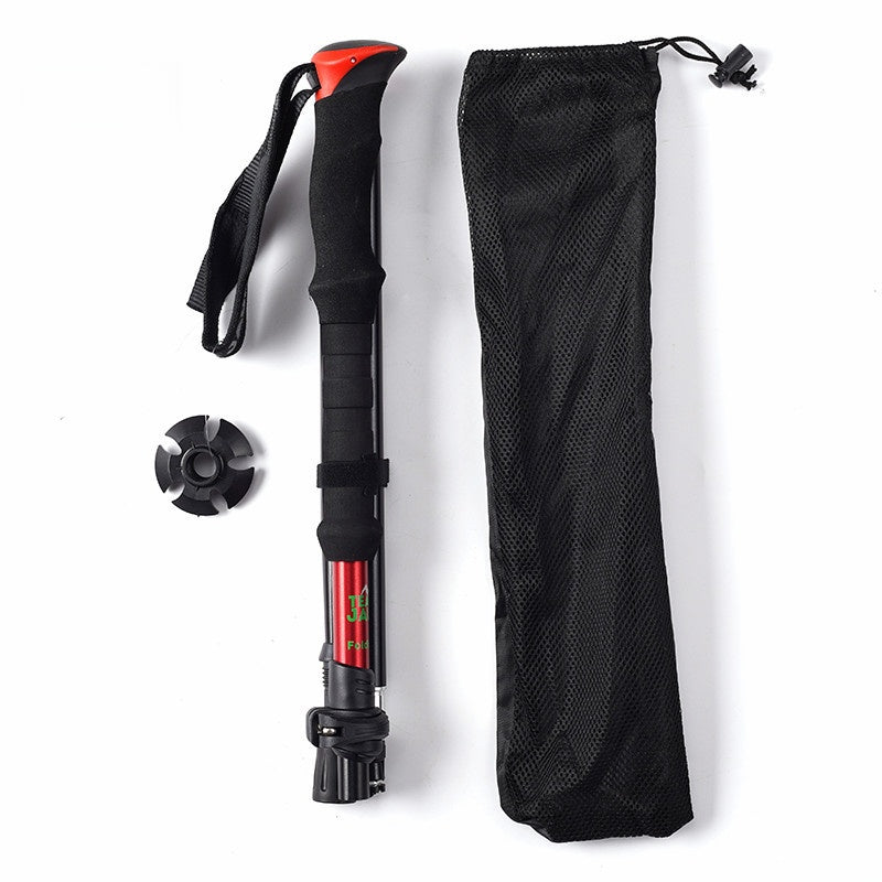 Four-Section Telescopic Aluminum Hiking Pole