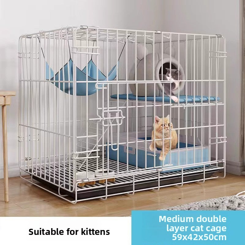 Four Story Indoor Cat Cage with Reinforced Frame
