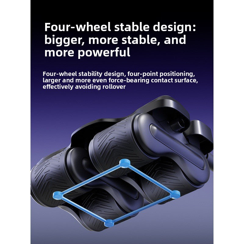Four-wheel abdominal exercise wheel