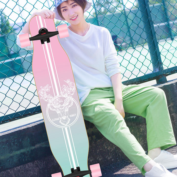 Four Wheel Double Warped Longboard Skateboard