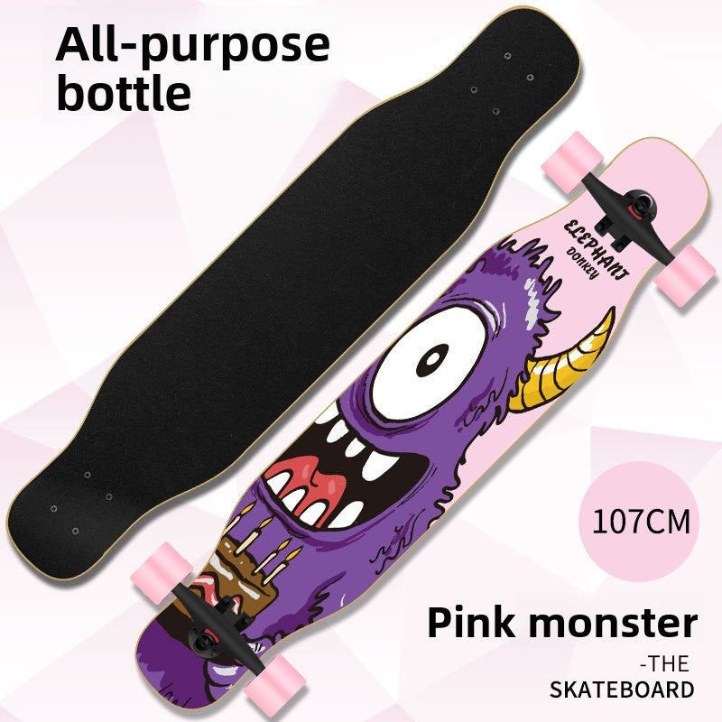 Four Wheel Double Warped Longboard Skateboard