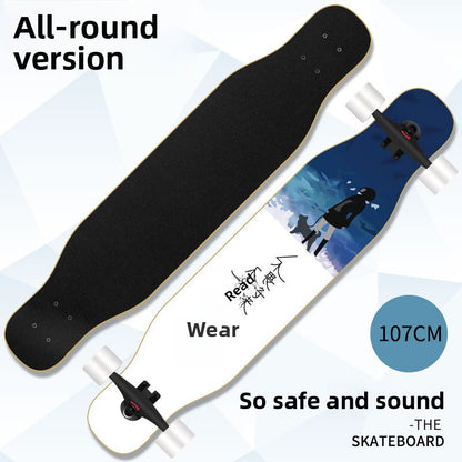 Four Wheel Double Warped Longboard Skateboard