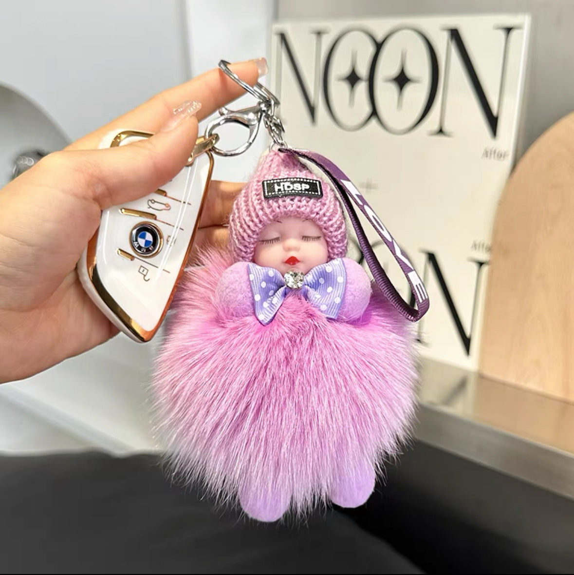 Fox Fur Doll Keychain Pendant