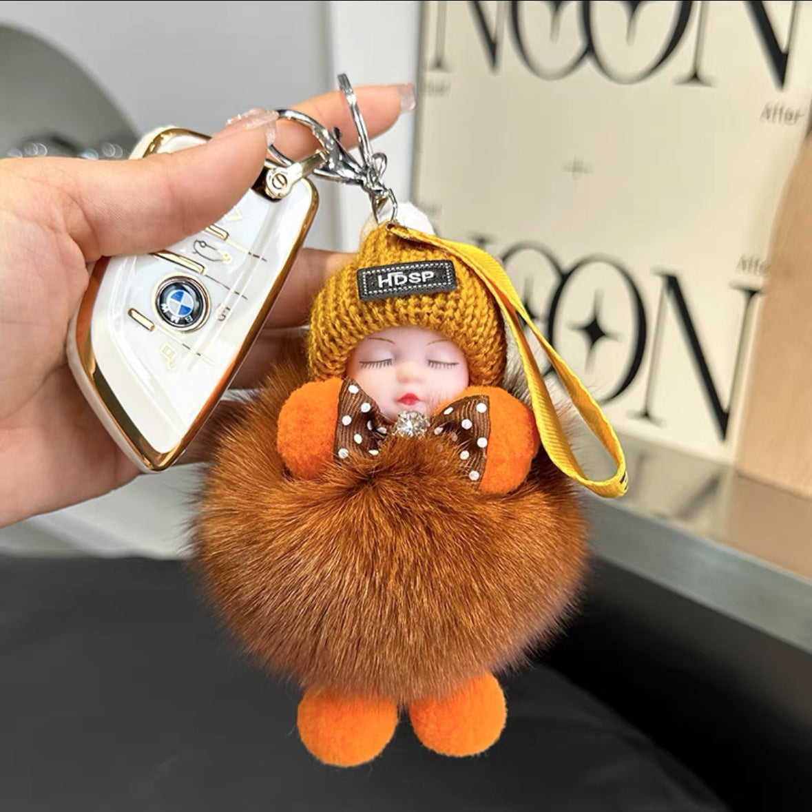 Fox Fur Doll Keychain Pendant