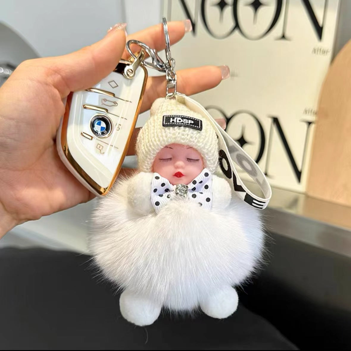 Fox Fur Doll Keychain Pendant