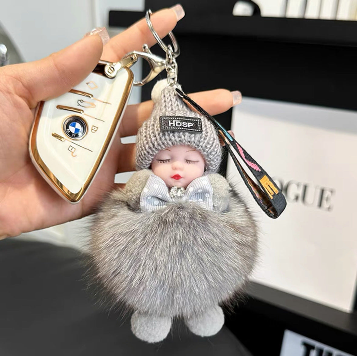 Fox Fur Doll Keychain Pendant