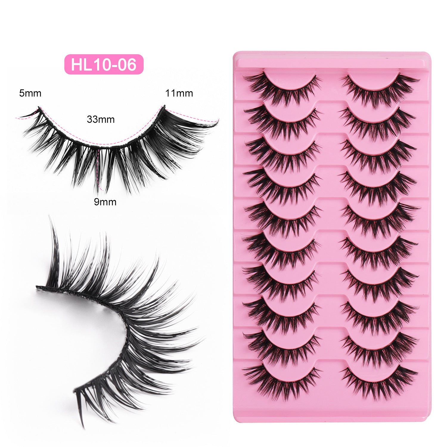 Fox Style False Eyelashes with Glue