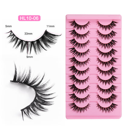 Fox Style False Eyelashes with Glue