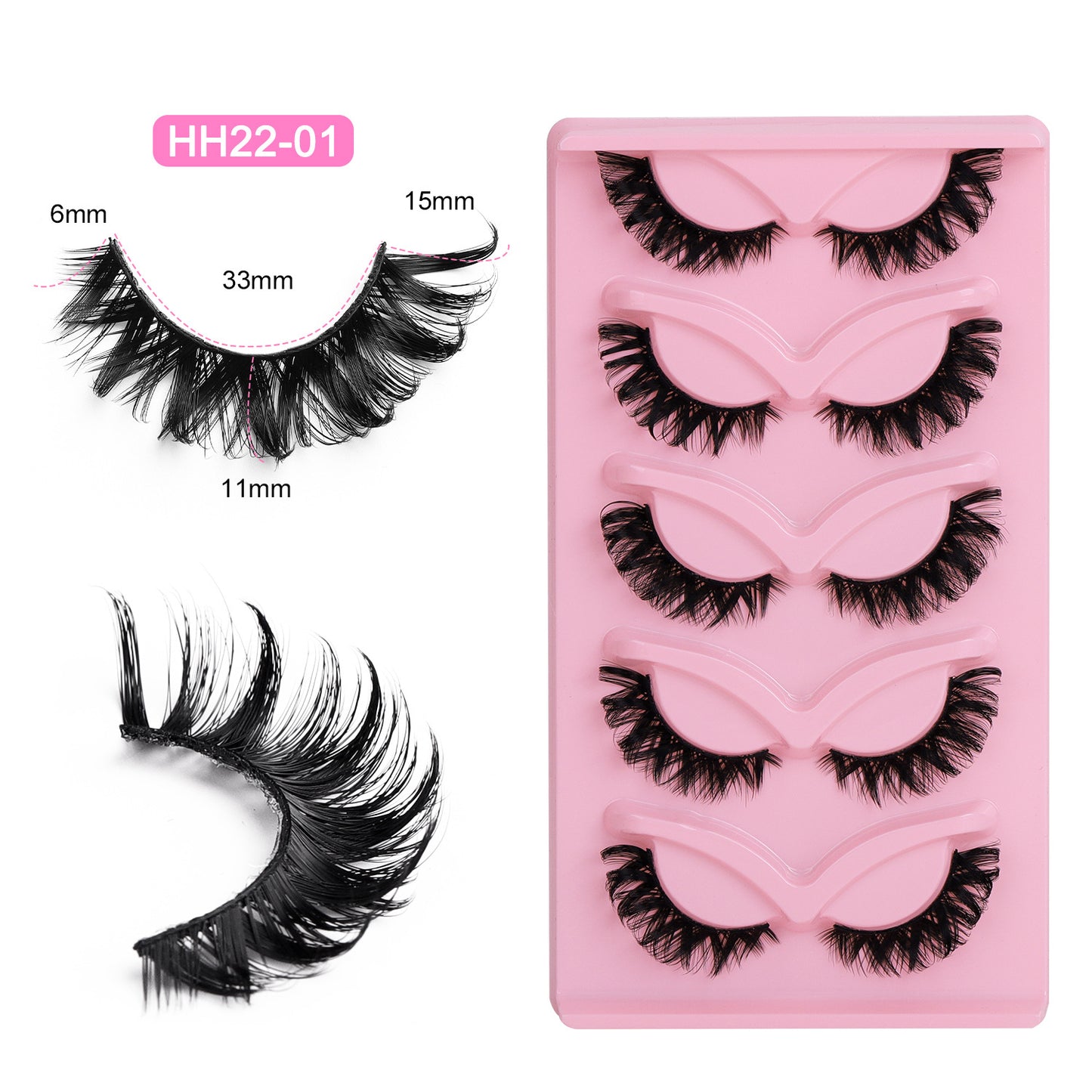 Fox Style False Eyelashes with Glue