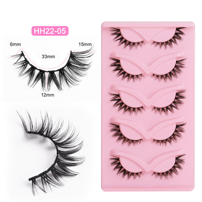 Fox Style False Eyelashes with Glue