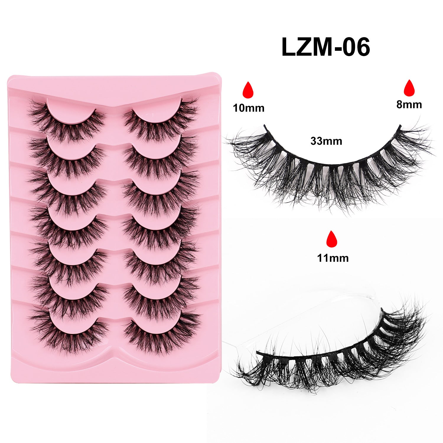 Fox Style False Eyelashes with Glue