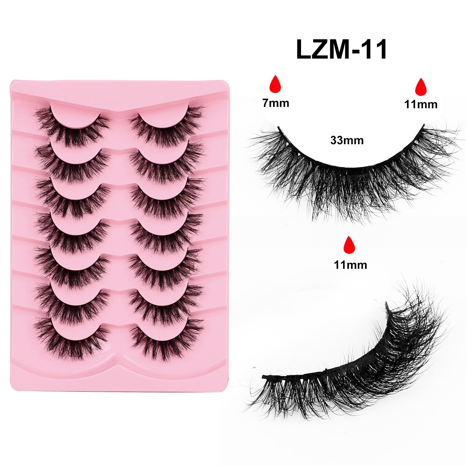 Fox Style False Eyelashes with Glue
