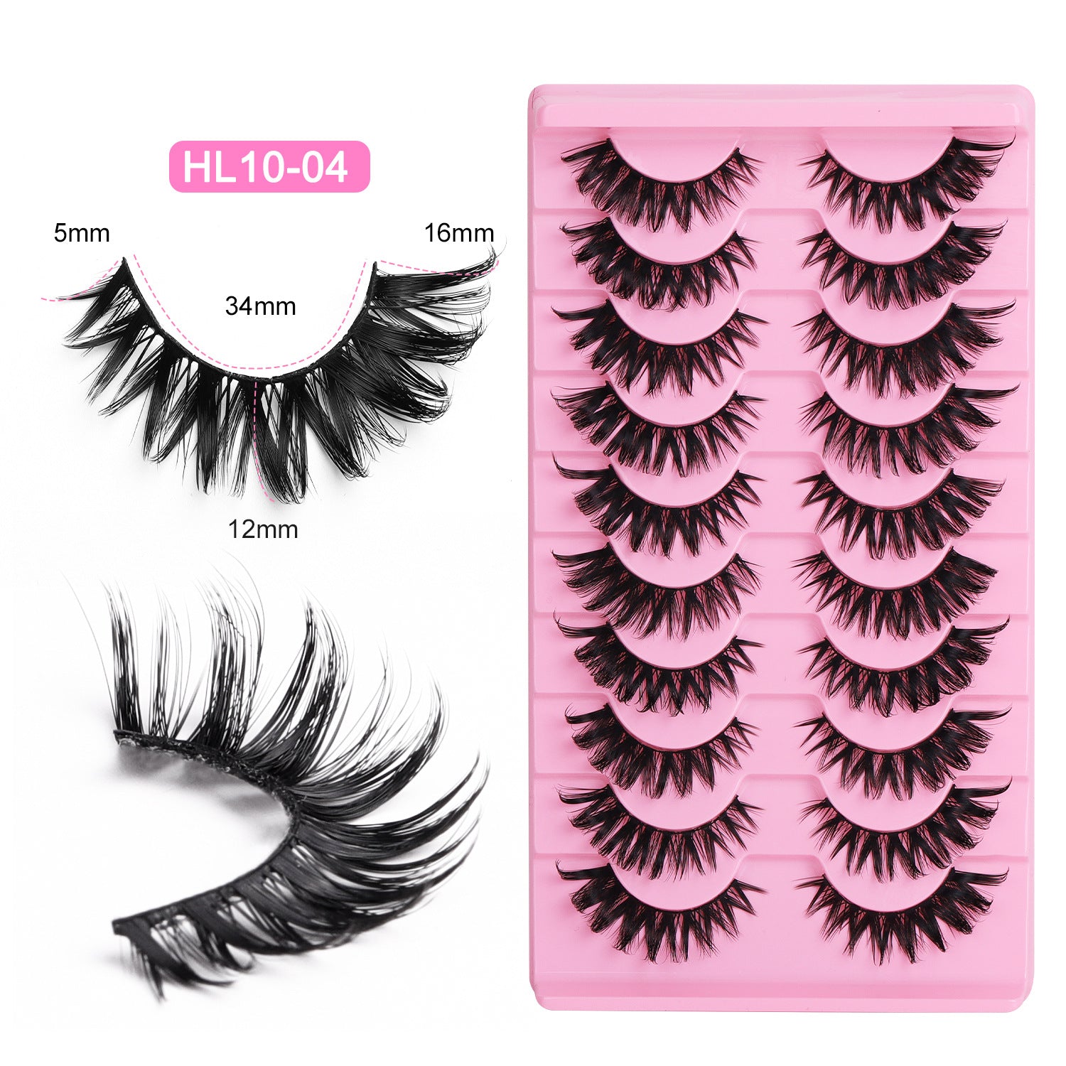 Fox Style False Eyelashes with Glue