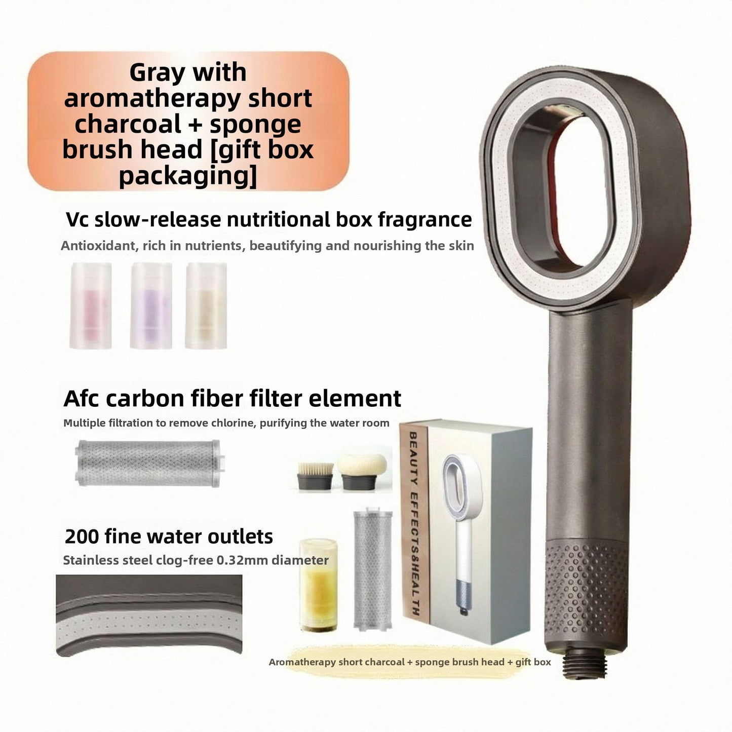 Fragrance Shower Head with Carbon Filter