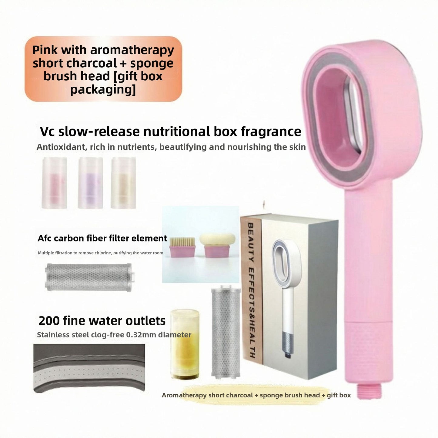 Fragrance Shower Head with Carbon Filter