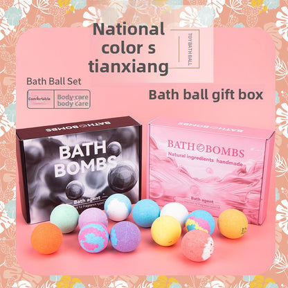 Fragrant Bath Salt Ball Set with Essential Oils