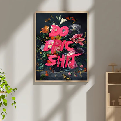 Framed poster