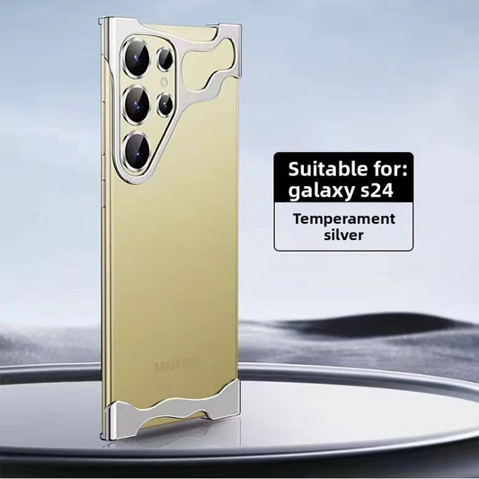 Frameless metal irregular four-corner anti-drop protective case