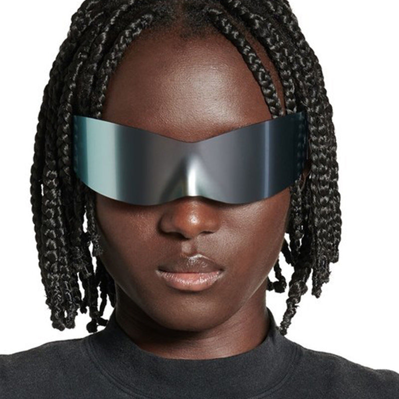 Frameless one-piece sunglasses