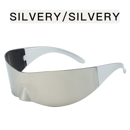 Frameless one-piece sunglasses
