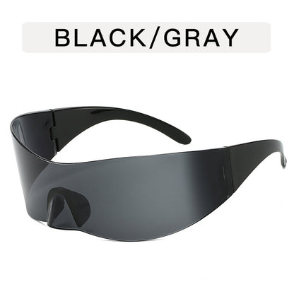 Frameless one-piece sunglasses
