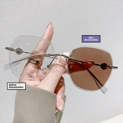 Frameless Photosensitive Color-Changing Sunglasses