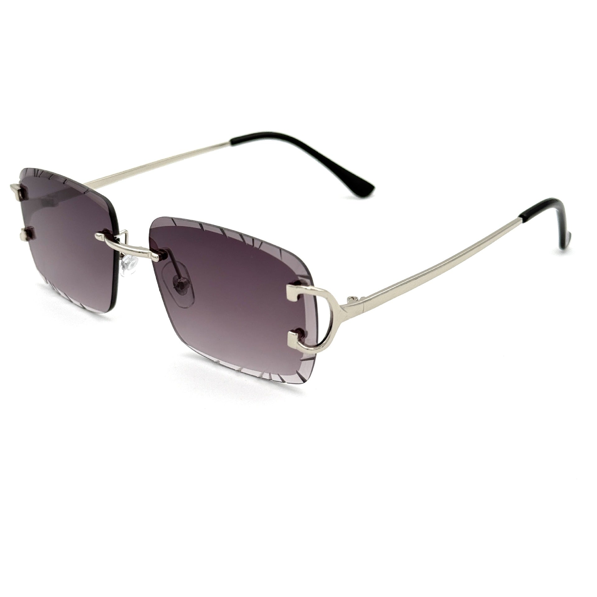 Frameless Square Metal Sunglasses UV400 Protection