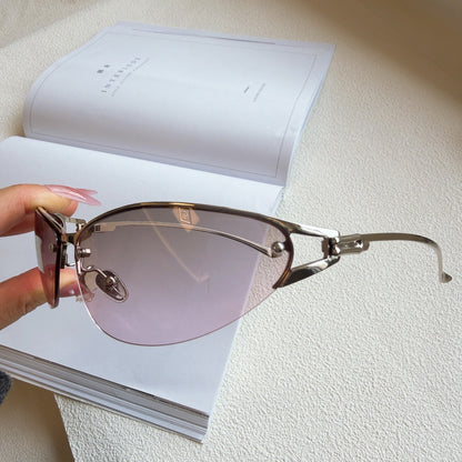 Frameless Tech Retro Sunglasses