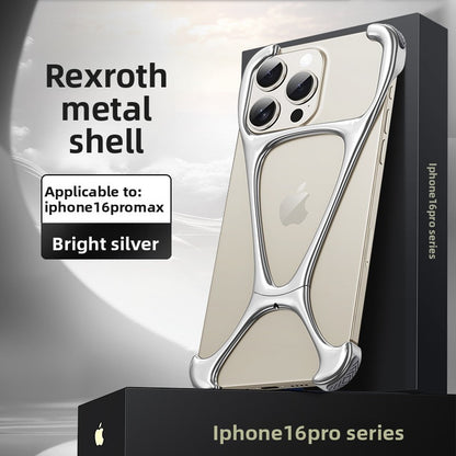 Frameless Zinc Alloy iPhone 16 Phone Case Anti-Fall Protective Cover