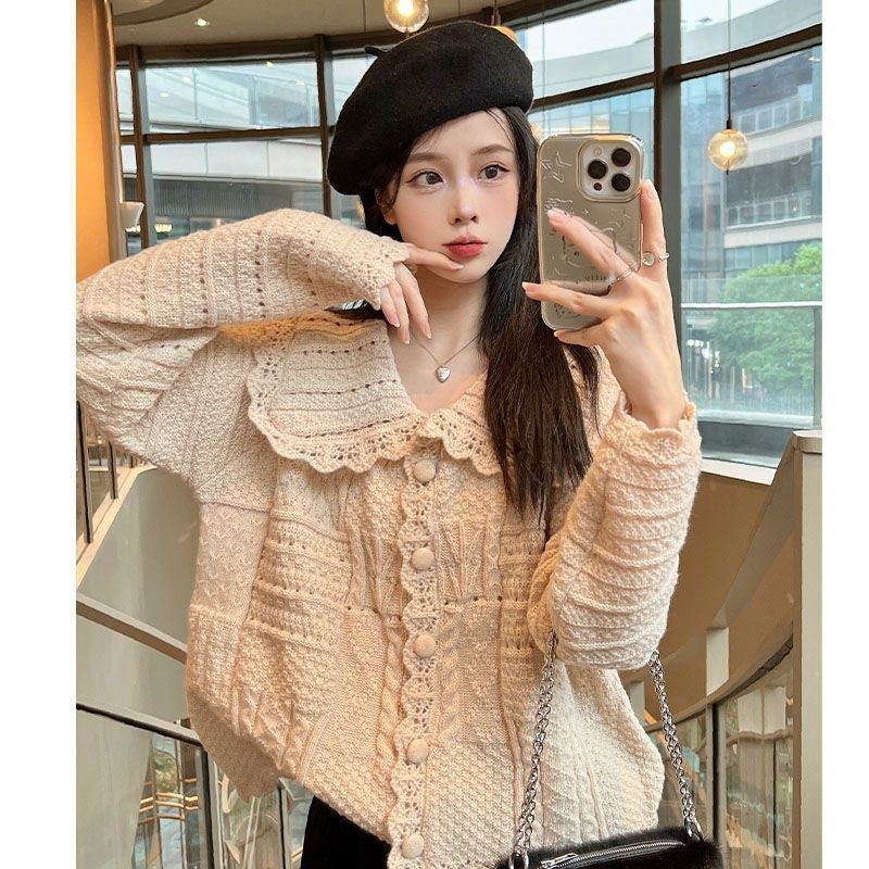 French Doll Style Knit Cardigan