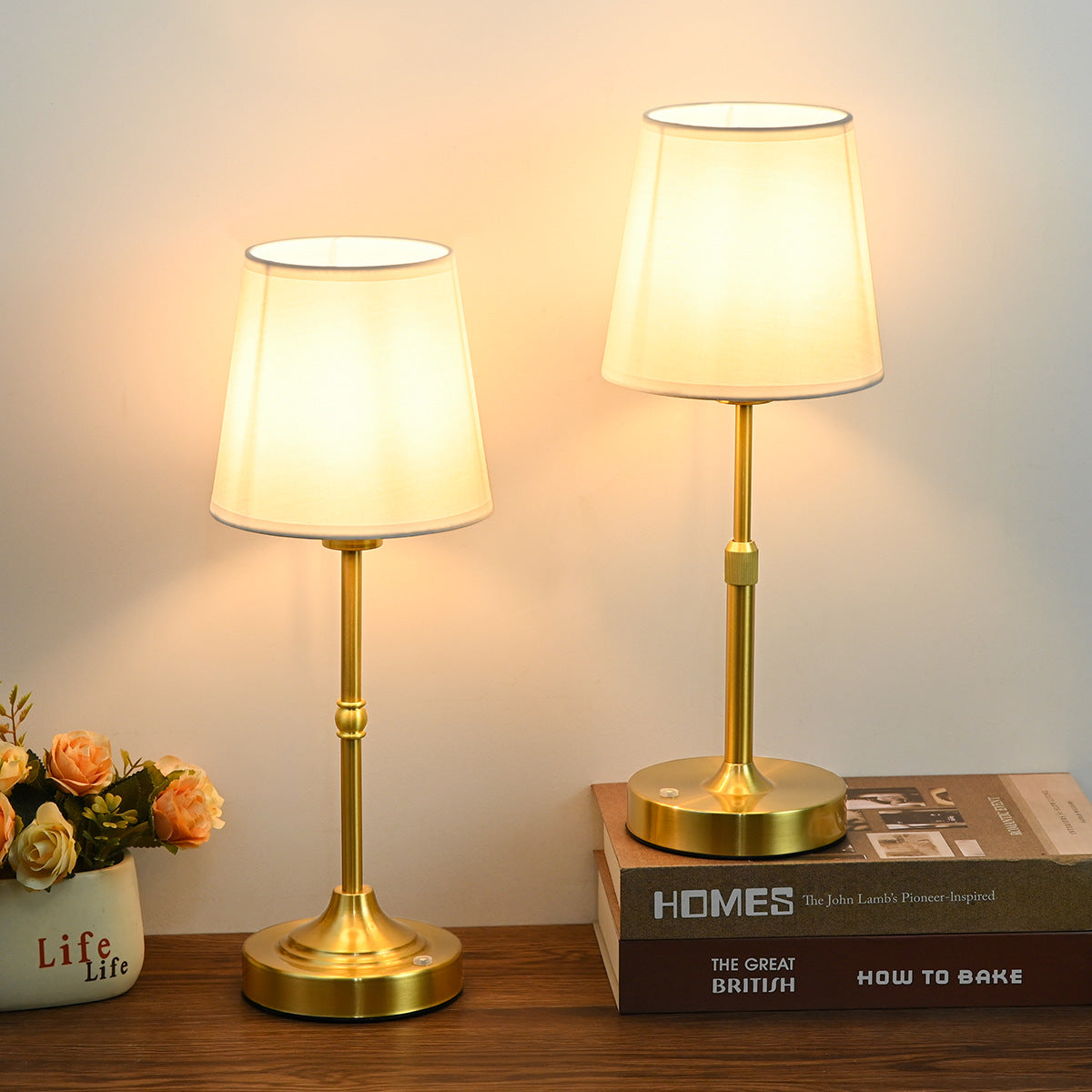 French Fabric Bedside Lamp