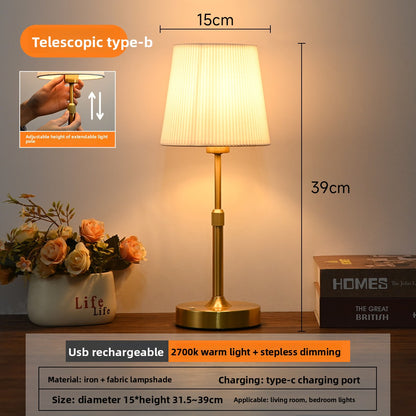 French Fabric Bedside Lamp