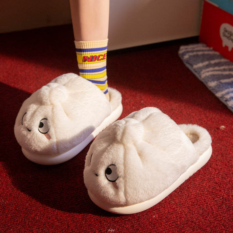 French fries rolls and plush slippers