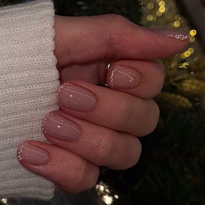 French Glitter Nail Patches