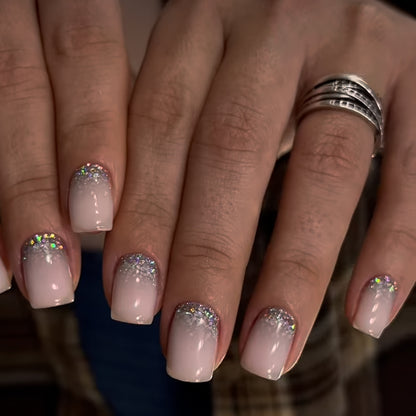 French Glitter Nail Patches