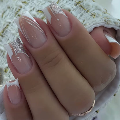 French Glitter Nail Patches