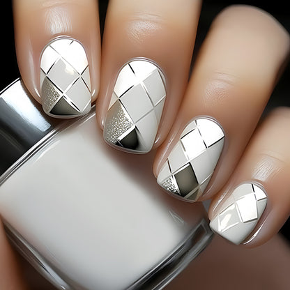 French Glitter Nail Patches