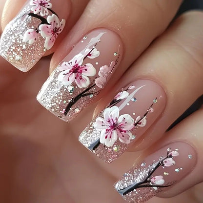 French Glitter Nail Patches